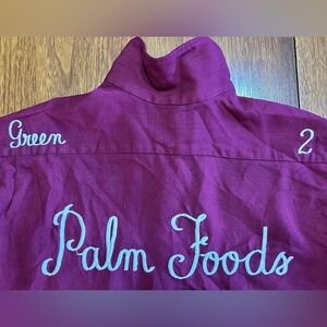 Vintage 50's/60's burgundy rayon bowling shirt